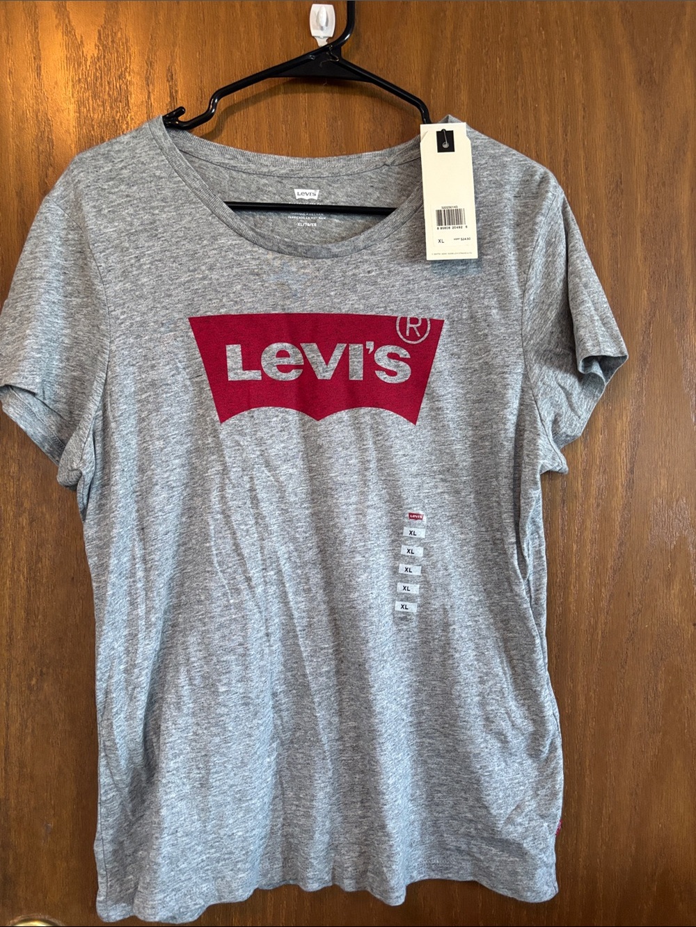 Levi's Heather Grey T-Shirt with Red Logo
